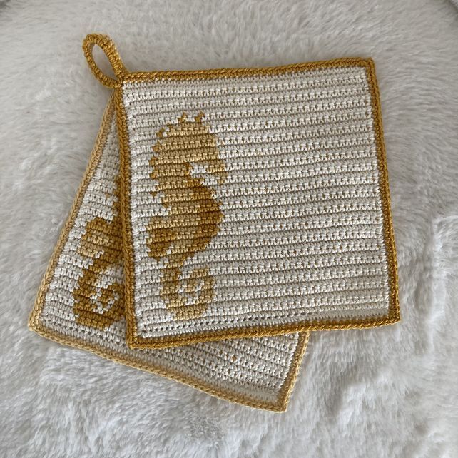 Häkelanleitung Topflappen Seepferdchen - Bild 3