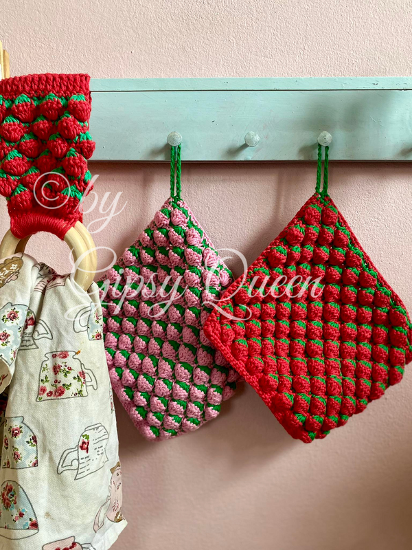 Häkelanleitung Erika Erdbeere Topflappen - Bild 10