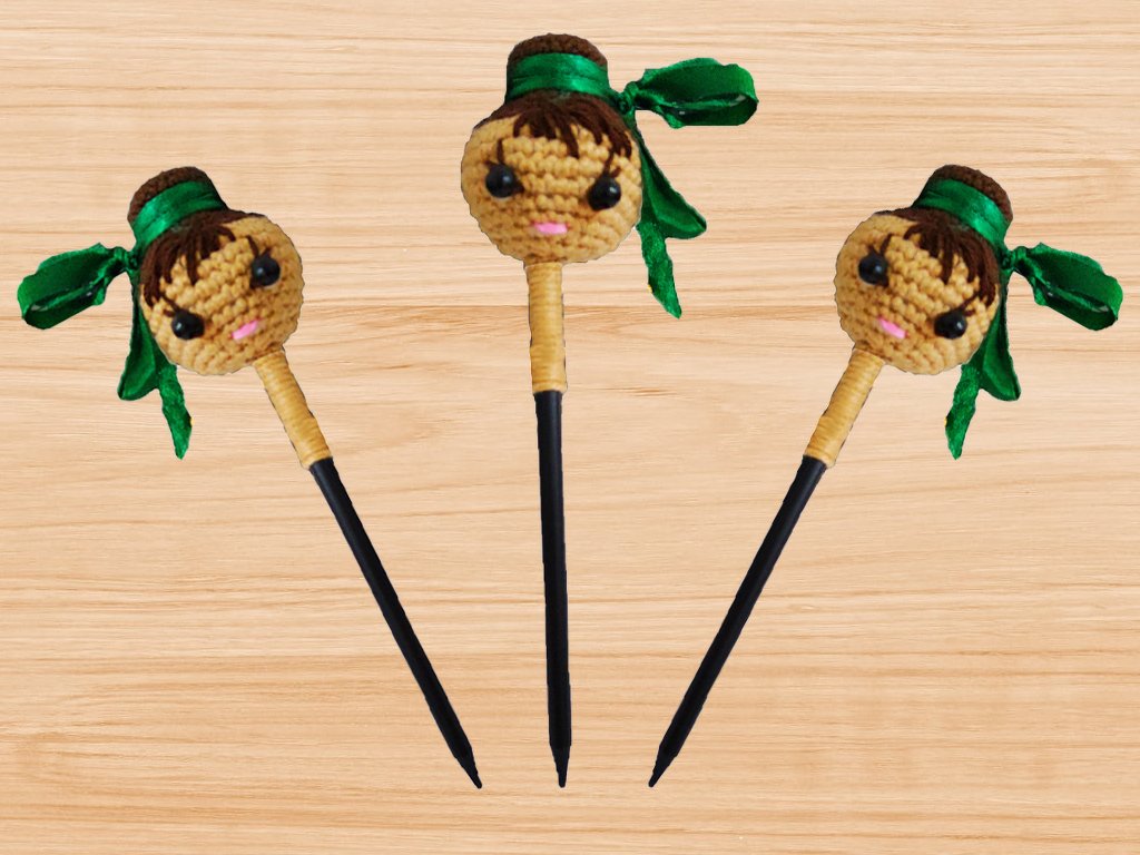 Häkelanleitung für Puppen-Bleistiftaufsatz - Bild 6