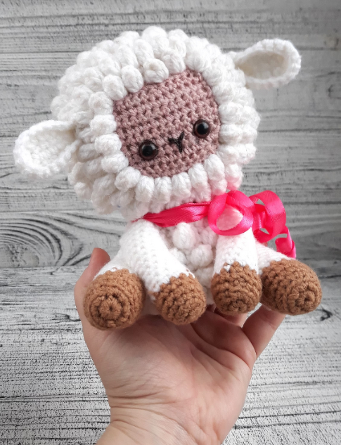 Lamb crochet pattern, Montessori baby toys, My first Easter - Image 6