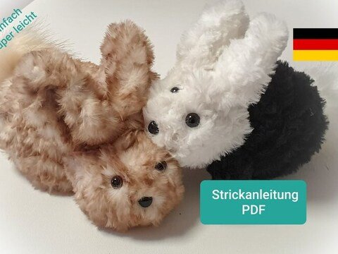 Flauschige Hase Strickanleitung, Kaninchenspielzeug