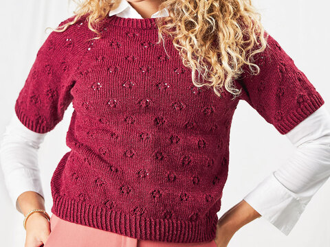 RAGLANPULLI AJOURBLÜMCHEN