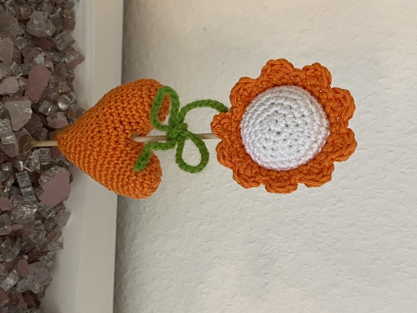 Blumenstecker mit Herz* Muttertag* verblüht nie* Häkelanleitung - Bild 7