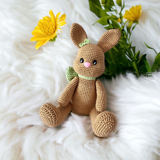 Häkelanleitung Hase Lola mit Osterkörbchen