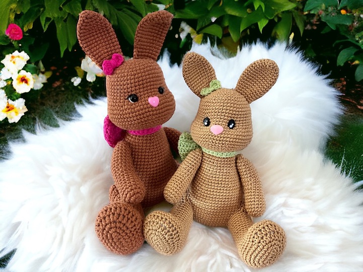 Häkelanleitung Hase Lola mit Osterkörbchen