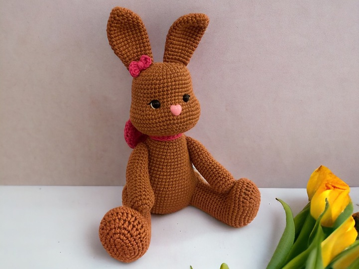 Häkelanleitung Hase Lola mit Osterkörbchen