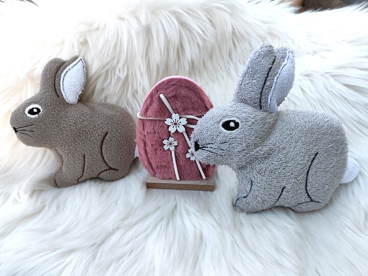 Stickdatei Hase ITH Kuscheltier in mehreren Größen
