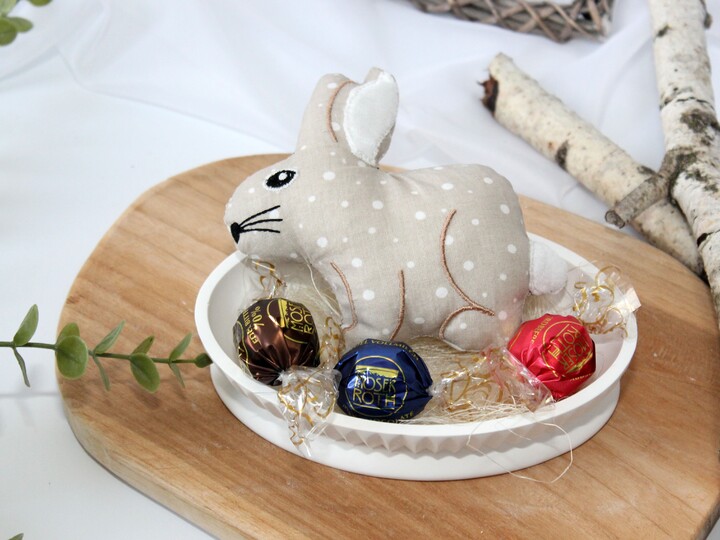 Stickdatei Hase ITH Kuscheltier in mehreren Größen