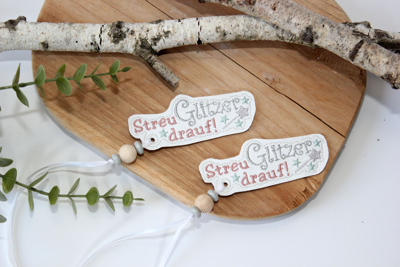 Stickdatei ITH Anhänger Streu Glitzer drauf!