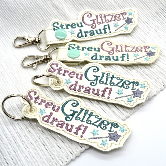 Stickdatei ITH Anhänger Streu Glitzer drauf!