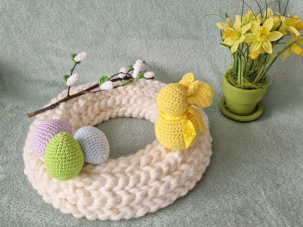 Häkelanleitung Osterkranz Häschen