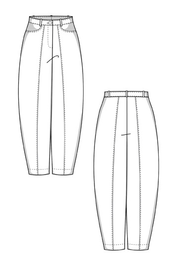 Tapered pants sewing pattern XS-XXXL, ladies trousers mom jeans pants denim