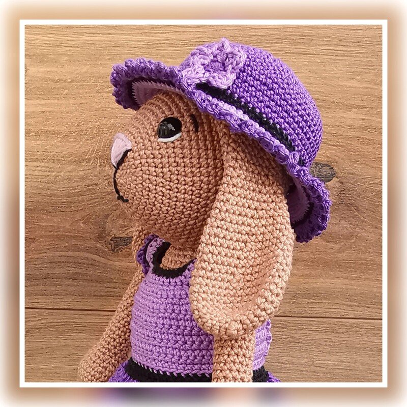 MISS MATHILDA - crochetpattern bunny with dress and hat - Image 4