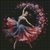The rose dancer, PDF xstitch chart, DMC threads, instant download