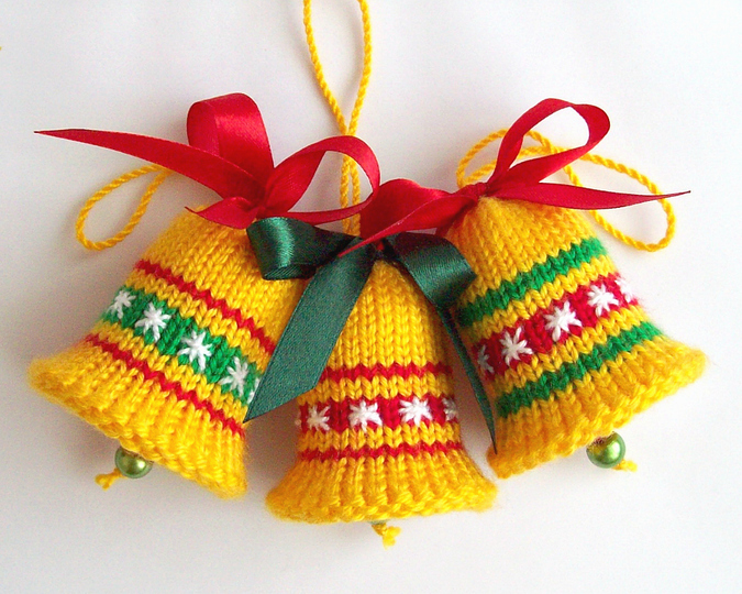 K007 Bells decor New Year Christmas pattern Amigurumi