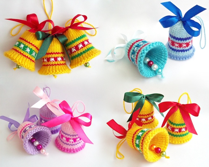 K007 Bells decor New Year Christmas pattern Amigurumi
