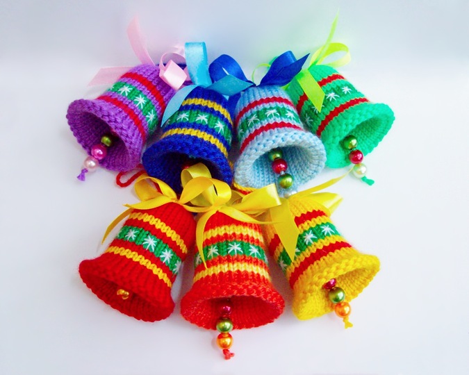 K007 Bells decor New Year Christmas pattern Amigurumi