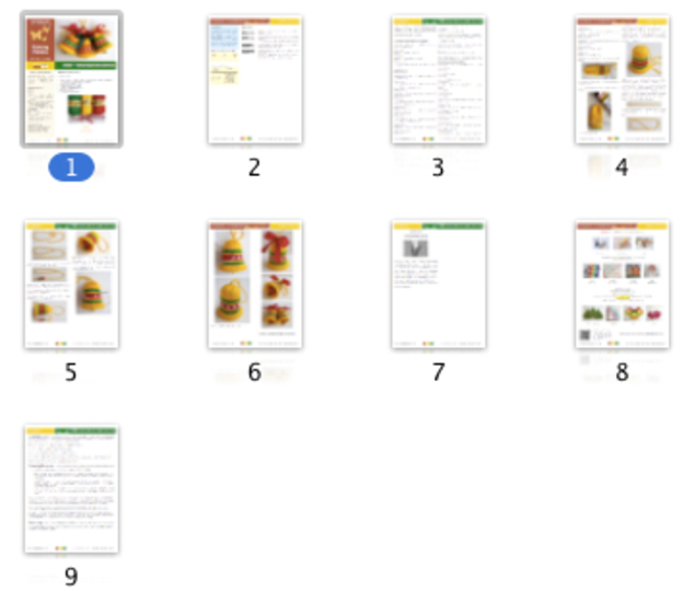 K007 Bells decor New Year Christmas pattern Amigurumi