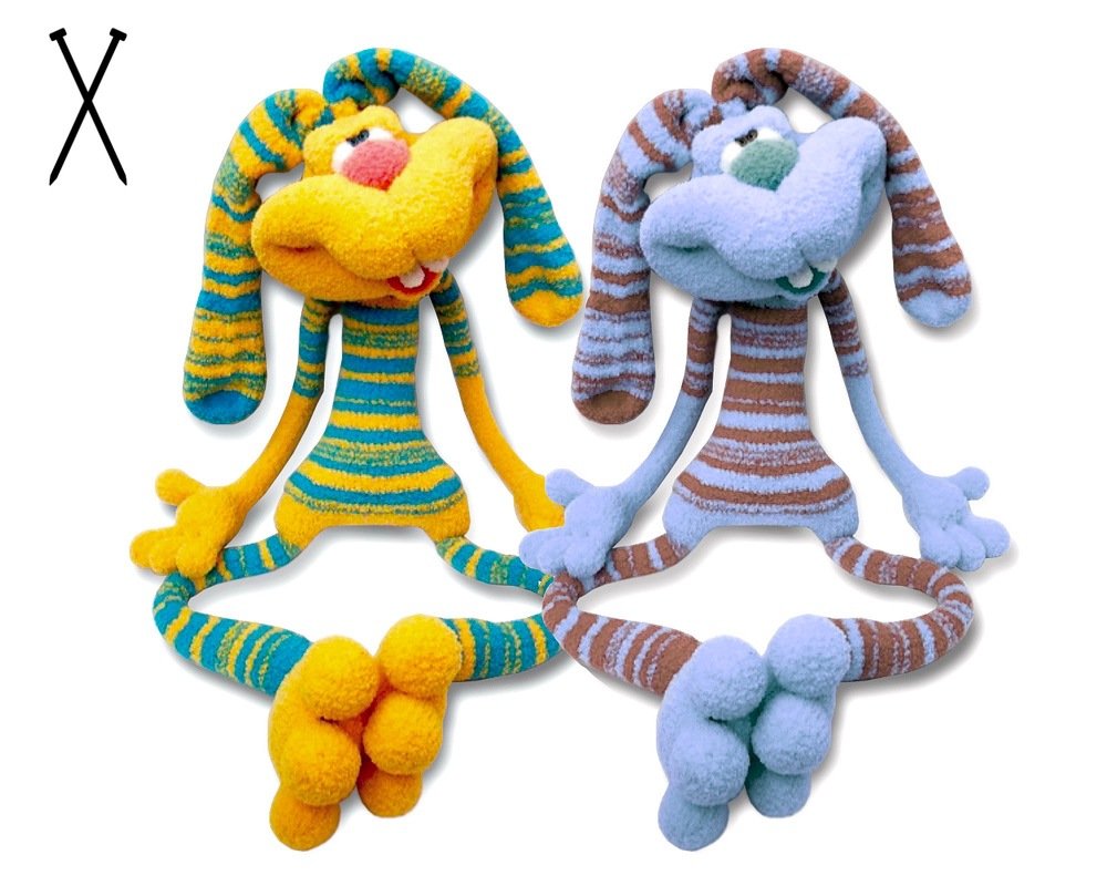 K006 Rabbit Dude Keks Amigurumi soft toy Easter bunny, plush