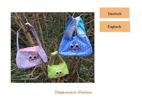 Osterset Hase Benni, Beutel, Kissen und Tasche