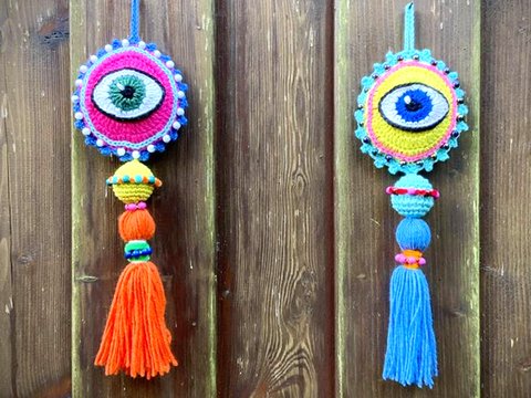 Das Beste aus Wollereste: hübsche AugenQuaste