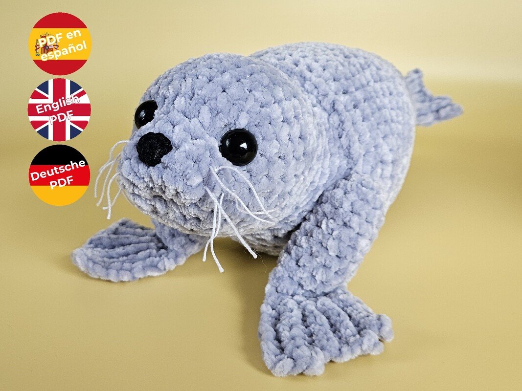 Seehund Baby AquaFluffy - Amigurumi Häkelanleitung