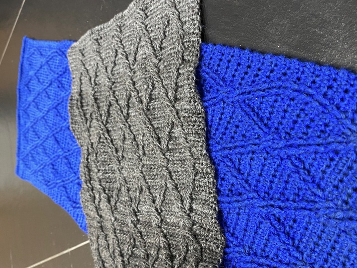 Markian - Schal oder Stola im Rautenmuster aus Reliefstäbchen - Herrenschal