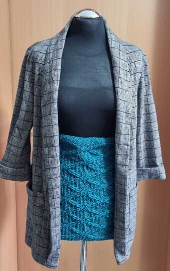 Markian - Schal oder Stola im Rautenmuster aus Reliefstäbchen - Herrenschal