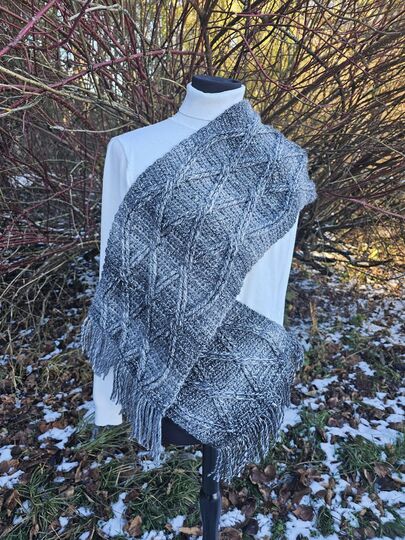 Markian - Schal oder Stola im Rautenmuster aus Reliefstäbchen - Herrenschal