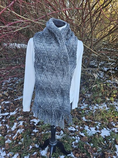 Markian - Schal oder Stola im Rautenmuster aus Reliefstäbchen - Herrenschal