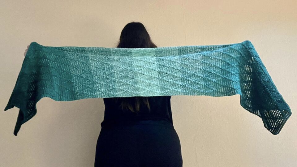 Markian - Schal oder Stola im Rautenmuster aus Reliefstäbchen - Herrenschal