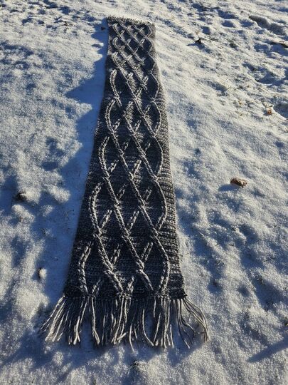 Markian - Schal oder Stola im Rautenmuster aus Reliefstäbchen - Herrenschal