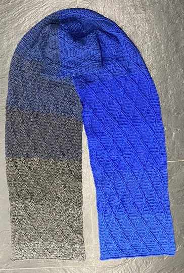 Markian - Schal oder Stola im Rautenmuster aus Reliefstäbchen - Herrenschal