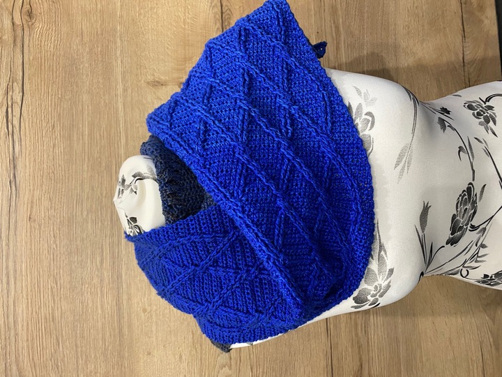 Markian - Schal oder Stola im Rautenmuster aus Reliefstäbchen - Herrenschal