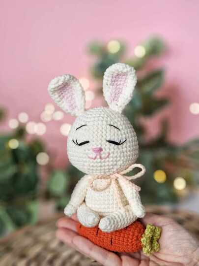 Crochet Easter yoga bunny amigurumi pattern