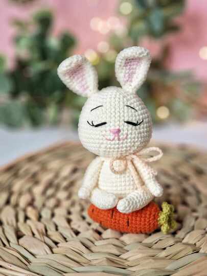 Crochet Easter yoga bunny amigurumi pattern