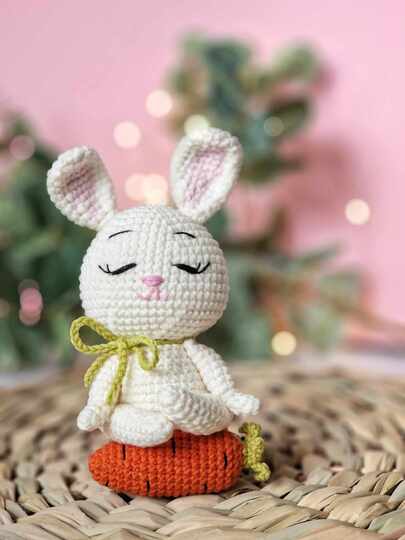 Crochet Easter yoga bunny amigurumi pattern
