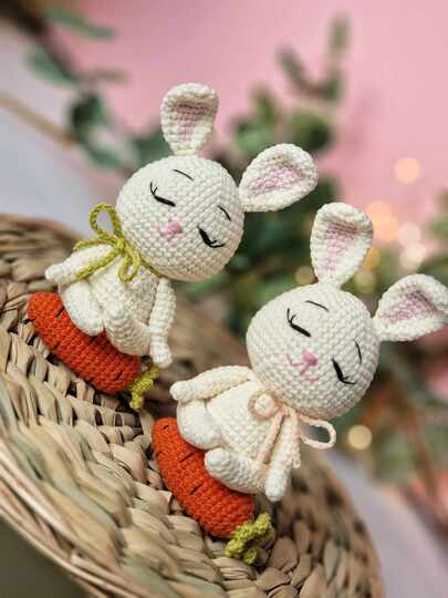 Crochet Easter yoga bunny amigurumi pattern
