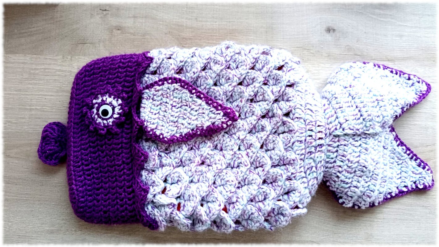 Häkelanleitung Wärmflasche Fisch Kuschelmeer