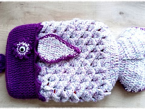 Häkelanleitung Wärmflasche Fisch Kuschelmeer