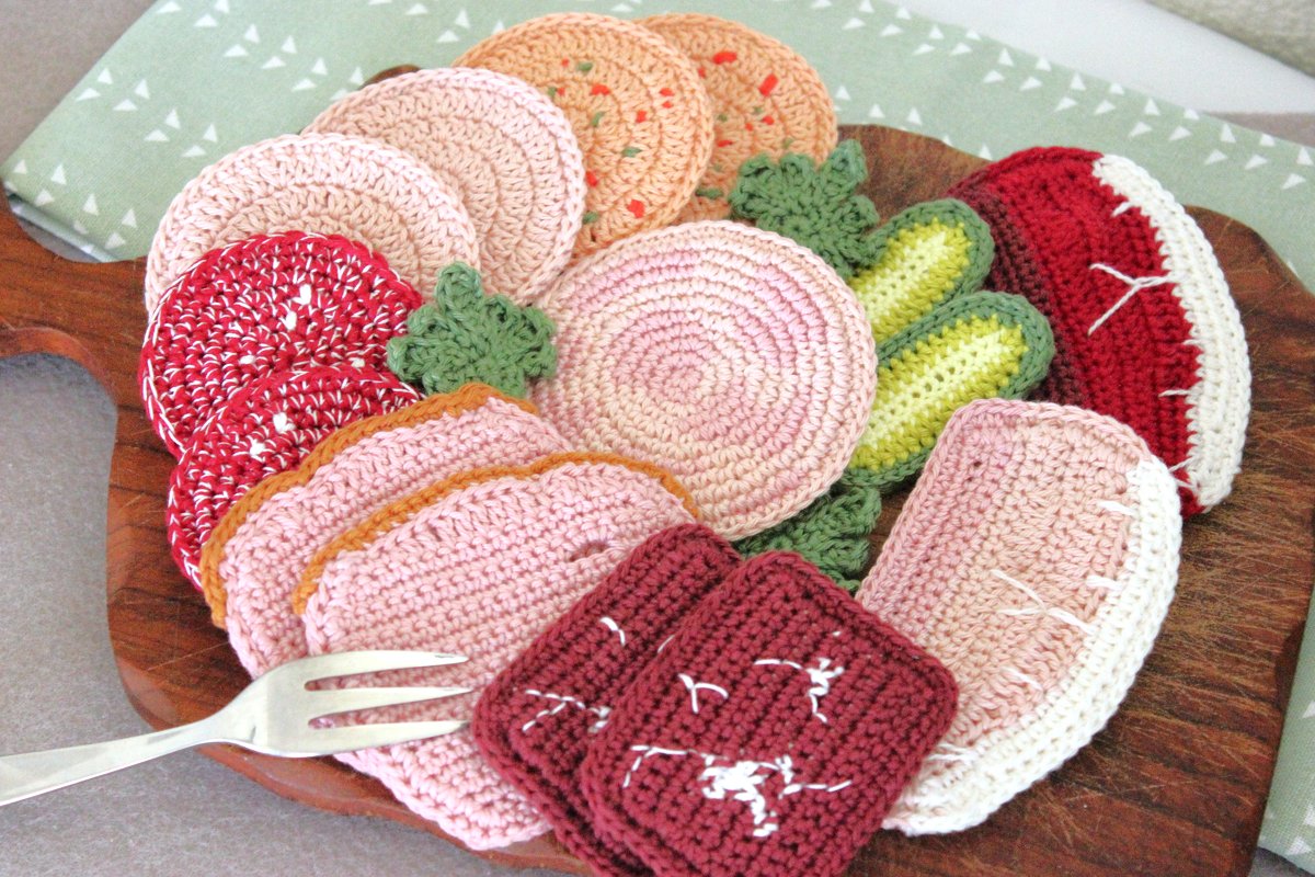 Häkelanleitung "Kleine Wurstplatte"/ ideal für Wollreste - Bild 2