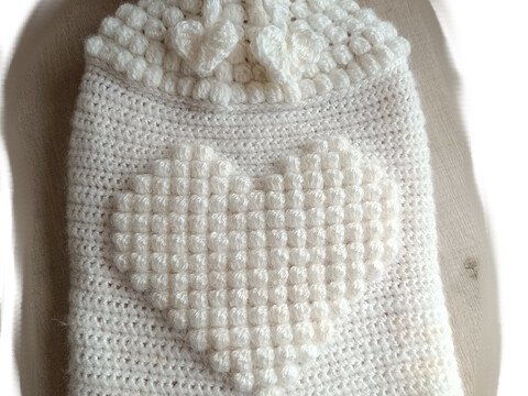 Häkelanleitung Wärmflasche Blumenkorb Vergissmeinnicht