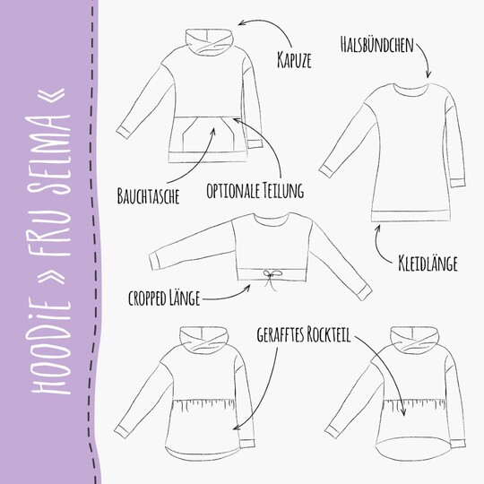 HOODIE "FRU SELMA" - Schnittmuster und Anleitung