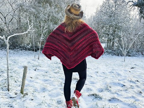 Häkelanleitung für Poncho + Mütze ,,Warmer Winter", jede Größe, jedes Garn
