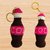 Crochet amigurumi soda bottle keychain