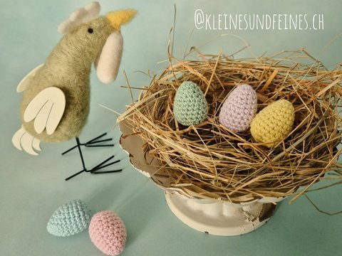 Mini Osterei - gratis Häkelanleitung PDF