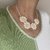 3D Flowers Necklace Pattern,Wedding Crochet Jewelry,Pearls Flowers Necklace