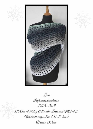 Crochet Pattern Loops Scarf/Scarf "Nephele"