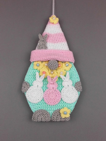 Oster-Gnom & Frühlings-Gnom Türdeko Fensterdeko - einfach aus Wollresten