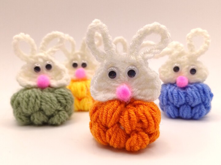 Osterhase häkeln, Deko, mit Video, ideal für Garnreste